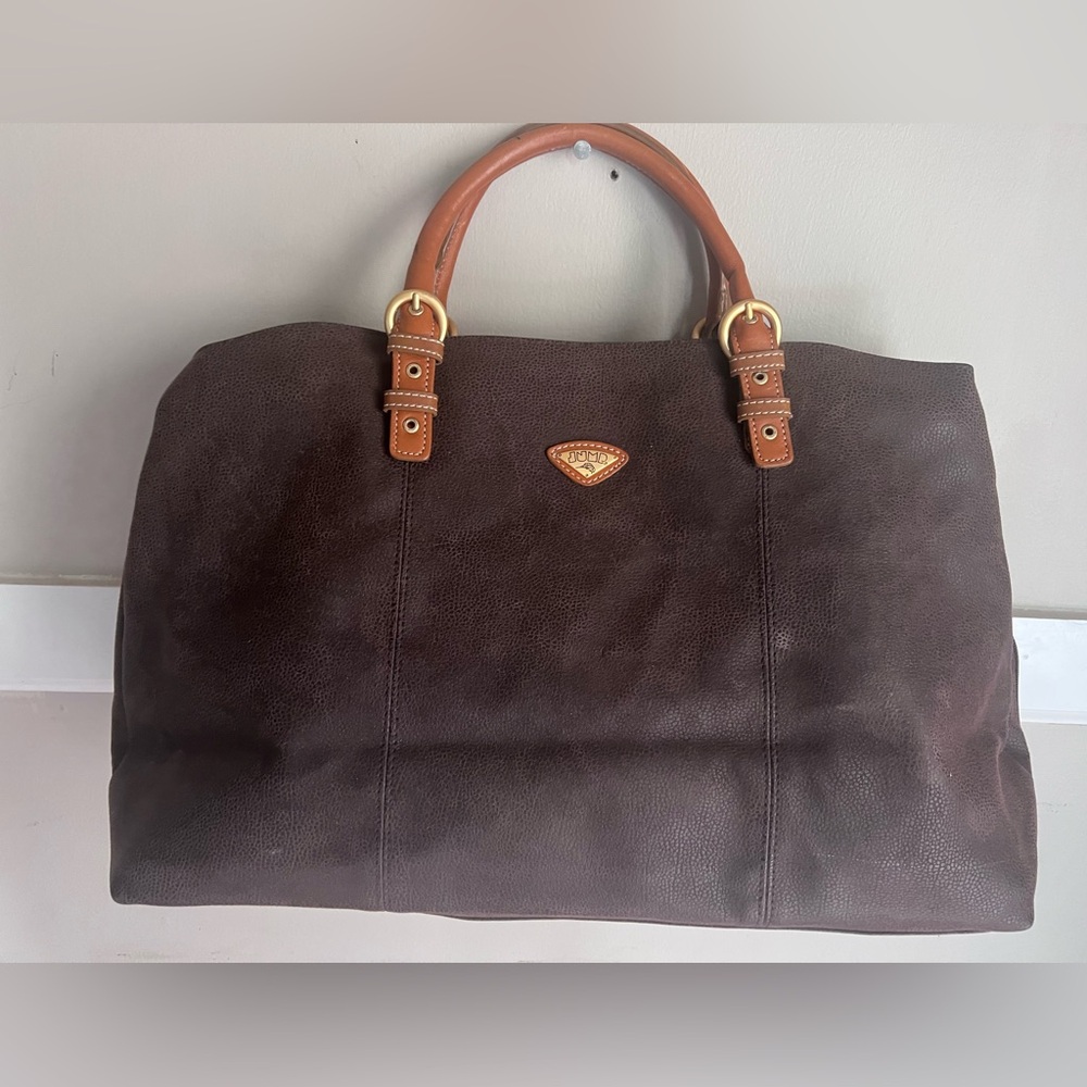 Jump Paris Solera "Boyt" carry-on travel bag with leather trim.